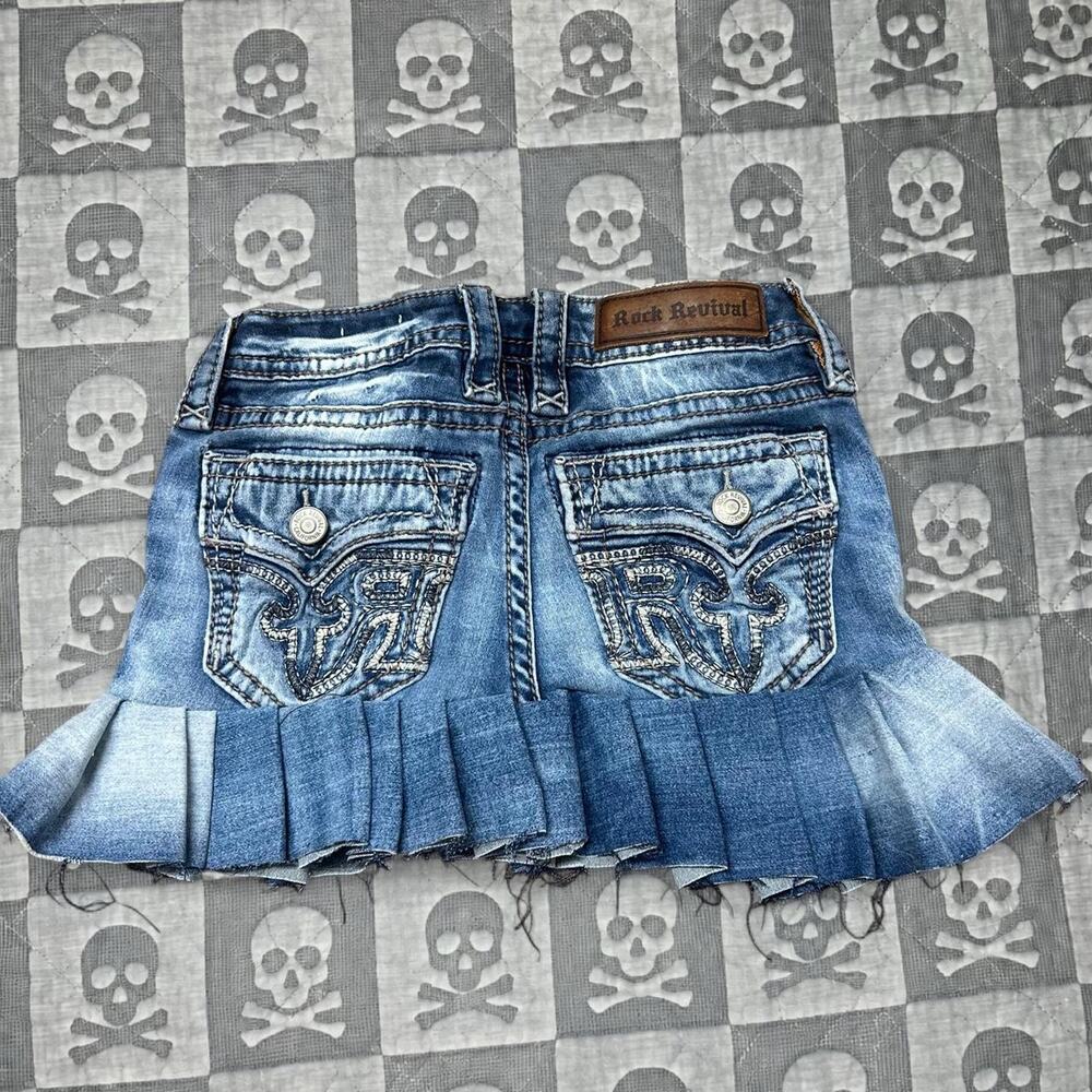 Y2k rock revival pleated mini skirt